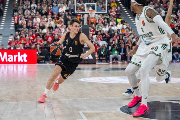 Neno Dimitrijevic 0 (FC Bayern Basketball), FC Bayern Basketball vs. Panathinaikos Aktor Athen, EuroLeague 22. Spieltag, 15.01.2026 Muenchen Bayern Deutschland