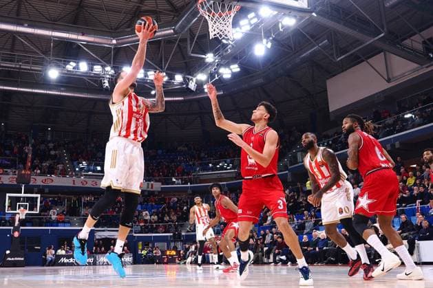 BASKET - Euroleague - EA7 Emporio Armani Milano vs Crvena Zvezda Meridianbet Belgrade Donatas Motiejunas (Crvena Zvezda Meridianbet Belgrade) during EA7 Emporio Armani Milano vs Crvena Zvezda Meridianbet Belgrade, Basketball Euroleague match in Assago (MI), Italy, January 15 2026 Assago (MI) Italy  Copyright: xIPAxSport ABACAx