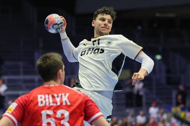 Deutschland - Österreich, EHF EM 2026 Marko Grgic (Deutschland, 71). Handball EHF Europameisterschaft, Länderspiel zwischen Deutschland und Österreich am 15. Januar 2026 in Herning (Dänemark)., Herning Dänemark Jyske Bank Boxen