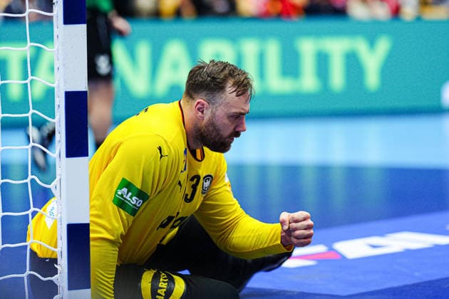 Jubel nach Parade Andreas Wolff (Deutschland, 33) DEN, Deutschland vs. Oesterreich, Handball, EHF Europameisterschaft 2026, Gruppe A, Spieltag 1, 15.01.2026 DEN, Deutschland vs. Oesterreich, Handball, EHF Europameisterschaft 2026, Gruppe A, Spieltag 1, 15.01.2026 Herning Copyright: xEibner-Pressefoto MarcelxvonxFehrnx EP_MFN