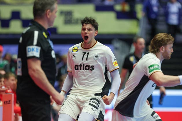 Deutschland - Österreich, EHF EM 2026 Marko Grgic (Deutschland, 71). Handball EHF Europameisterschaft, Länderspiel zwischen Deutschland und Österreich am 15. Januar 2026 in Herning (Dänemark)., Herning Dänemark Jyske Bank Boxen