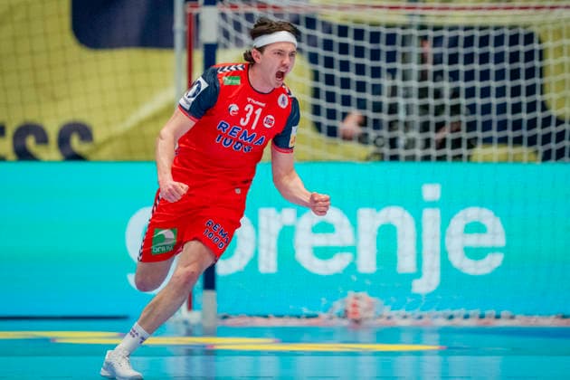 European Handball Championship, Norway - Ukraine Fornebu 20260115. Norway s Kasper Thorsen Lien during the European Handball Championship between Norway and Ukraine in Unity Arena. Photo: Stian Lysberg Solum NTB Fornebu Norway EDITORIAL USE ONLY. RESTRICTED USE FOR BETTING COMPANIES Ref:_SPONtxN1hHTvHM.jpg *** European Handball Championship, Norway Ukraine Fornebu 20260115 Norway s Kasper Thorsen Lien during the European Handball Championship between Norway and Ukraine in Unity Arena Photo Stian Lysberg Solum NTB Fornebu Norway EDITORIAL USE ONLY RESTRICTED USE FOR BETTING COMPANIES  Copyright: xStianxLysbergxSolumx xNTBx