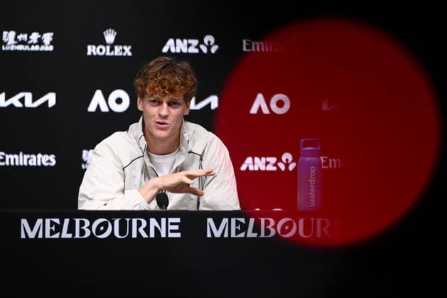 TENNIS AUSTRALIAN OPEN, Jannik Sinner of Italy during a press conference, PK, Pressekonferenz ahead of the Australian Open tennis tournament at Melbourne Park in Melbourne, Friday, January 16, 2026. ( NO ARCHIVING, EDITORIAL USE ONLY MELBOURNE VICTORIA AUSTRALIA  Copyright: xJOELxCARRETTx 20260116177986728033