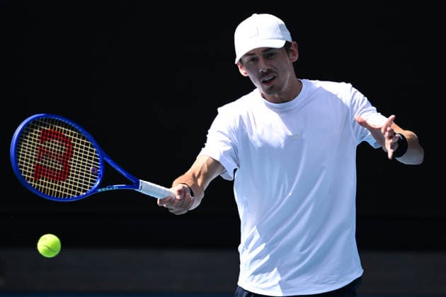 TENNIS AUSTRALIAN OPEN, Alex de Minaur of Australia during a practice session ahead of the Australian Open tennis tournament at Melbourne Park in Melbourne, Friday, January 16, 2026. ( NO ARCHIVING, EDITORIAL USE ONLY MELBOURNE VICTORIA AUSTRALIA  Copyright: xJOELxCARRETTx 20260116123937061920