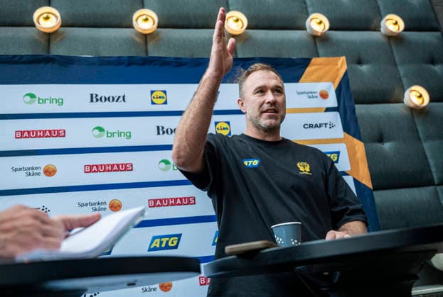 MALMÖ, SWEDEN 2026-01-16 national team, Nationalteam captain Michael Apelgren at Friday s press conference, PK, Pressekonferenz with the Swedish national handball team at the Scandic Triangeln player hotel in Malmö ahead of the opening match of the European Handball Championship against the Netherlands. MALMÖ SWEDEN x50090x