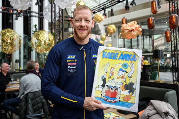 260116 Jim Gottfridsson during a press event with Sweden on January 16, 2026 in Malmö. Photo: Mathilda Schuler BILDBYRAN kod MA MA0918 handball handboll handball handbolls-em 2026 pressträff event meeting sverige sweden ehf european handball championship bbeng 2026 European Handball Championship Copyright: MATHILDAxSCHULER BB260116MA019
