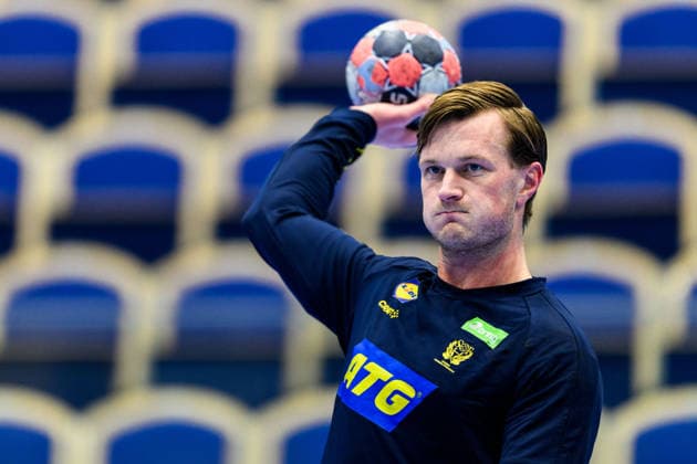 260116 Jonathan Carlsbogard during a training session with Sweden during the 2026 European Handball Championship on January 16, 2026 in Malmö. Photo: Mathilda Schuler BILDBYRAN kod MA MA0919 handball handboll handball handbolls-em 2026 träning practice training sverige sweden ehf european handball championship sverige bbeng sverige sweden Copyright: MATHILDAxSCHULER BB260116MA073