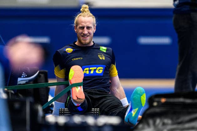 260116 Goalkeeper Mikael Appelgren during a training session with Sweden during the 2026 European Handball Championship on January 16, 2026 in Malmö. Photo: Mathilda Schuler BILDBYRAN kod MA MA0919 handball handboll handball handbolls-em 2026 träning practice training sverige sweden ehf european handball championship sverige bbeng sverige sweden Copyright: MATHILDAxSCHULER BB260116MA077
