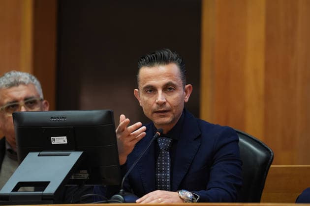 Tiziano Consoli, Councillor for of the Marche Region during the the Tirreno Adriatico presentation at Li Madou palace in Ancona, Italy - Friday, January 16, 2026 -  Copyright: xMassimoxPaolone LaPressex