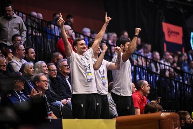 Pugliese during Men s EHF Euro 2026 - Iceland vs Italy, Handball match in Kristianstad, Sweden, January 16 2026  Copyright: xLuigixCanu IPAxSportx xipa-agency.netx xx IPA_70137933 IPA_Agency_IPA70137933