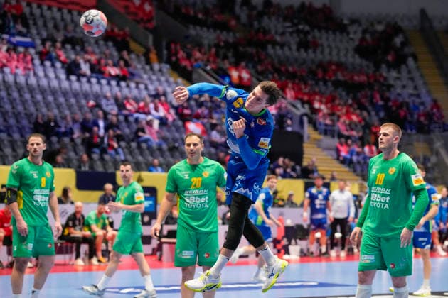 European Handball Championship, Slovenia Montenegro Baerum 20260116 The European Championship match in handball between Slovenia and Montenegro in Unity arena Photo Cornelius Poppe NTB Baerum Norway EDITORIAL USE ONLY RESTRICTED USE FOR BETTING COMPANIES  Copyright: xCorneliusxPoppex xNTBx