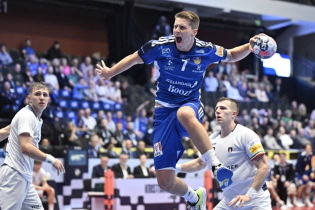 KRISTIANSTAD, SVERIGE 20260116 Iceland s Viggo Kristjansson in action during the 2026 EHF European Men s Handball Championship (the EHF Euro 2026) match between Iceland and Italy at Kristianstad Arena, in Kristianstad, Sweden, on January 16, 2026. KRISTIANSTAD SVERIGE x50090x