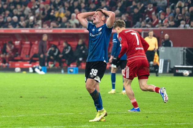 Deutschland: 2. Bundesliga 2025 26 Fortuna Düsseldorf vs. Arminia Bielefeld 18. Spieltag 16.01.2026 Merkur Spiel-Arena (Nordrhein-Westfalen) Marius Wörl (Arminia Bielefeld, 38)