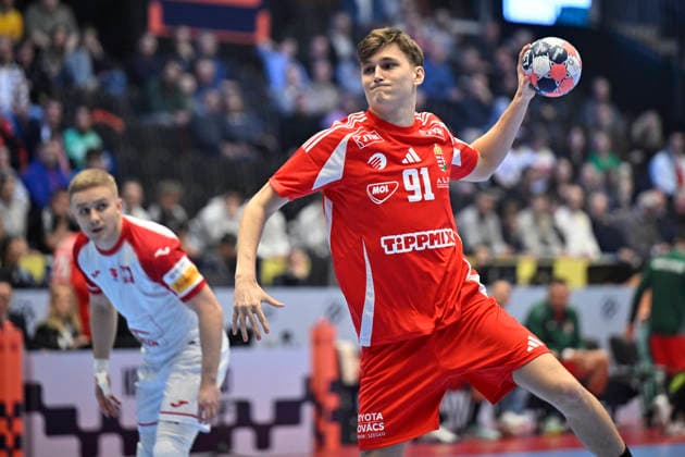 KRISTIANSTAD, SWEDEN 20260116 Hungary s Bence Imre in action during the 2026 EHF European Men s Handball Championship (the EHF Euro 2026) match between Hungary and Poland at Kristianstad Arena, in Kristianstad, Sweden, on January 16, 2026. KRISTIANSTAD SWEDEN x50090x