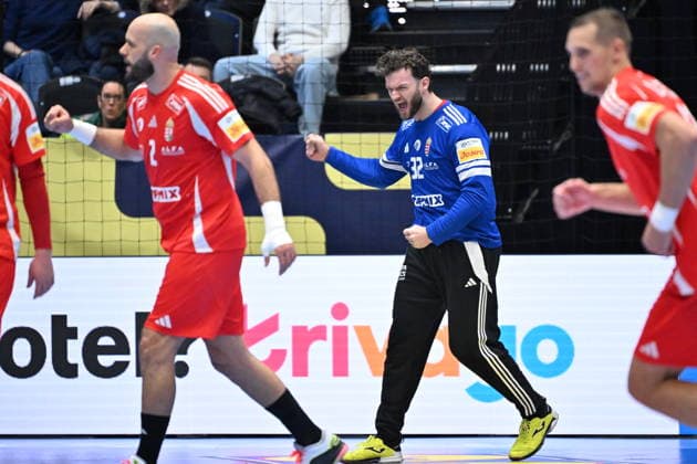 KRISTIANSTAD, SWEDEN 20260116 Hungary s goal keeper Kristof Palasics in action during the 2026 EHF European Men s Handball Championship (the EHF Euro 2026) match between Hungary and Poland at Kristianstad Arena, in Kristianstad, Sweden, on January 16, 2026. KRISTIANSTAD SWEDEN x50090x