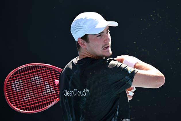 TENNIS AUSTRALIAN OPEN PRACTICE, Joao Fonesca of Brazil in action during a practise session ahead of the Australian Open tennis tournament at Melbourne Park in Melbourne, Saturday, January 17, 2026. ( NO ARCHIVING MELBOURNE VICTORIA AUSTRALIA  Copyright: xJAMESxROSSx 20260117171183399463