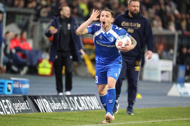 Braunschweig vs. Magdeburg, 2. BL Braunschweig, 16.01.2026, Fußball, Herren, 2. BL, Saison 2025 2026, Eintracht Braunschweig vs. 1. FC Magdeburg: Baris Atik (Magdeburg) (DFL DFB REGULATIONS PROHIBIT ANY USE OF PHOTOGRAPHS as IMAGE SEQUENCES and or QUASI-VIDEO) Stadion an der Hamburger Straße Niedersachsen Deutschland