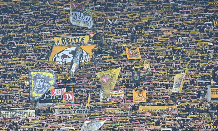 17.01.2026 - Fussball - Saison 2025 2026 - 2. Fussball - Bundesliga - 18. Spieltag: SG Dynamo Dresden SGD - SpVgg Greuther Fürth SGF ( Kleeblatt ) - Sportfoto Zink MeZi - xmexzix - DFL regulations prohibit any use of photographs as image sequences and or quasi-video - only for editorial use - Fans Fanblock Dresden