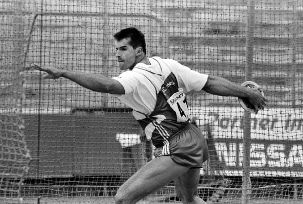 LAC Leichtathletik-Meeting 18.06.1994, Chemnitz, Sportforum, LAC Chemnitz, Leichtathletik- Meeting, Diskuswerfer Lars Riedel Sachsen BRD
