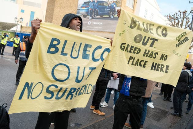 Chelsea v Brentford 17 January 2026, London - Premier League Football - Chelsea v Brentford - Chelsea fans protest against the club ownership - Photo: Jacques Feeney Offside. London UK Copyright: xJacquesxFeeneyx xOffsidexOffside