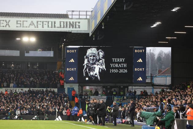 Leeds, England, 17th January 2026. Tribute to former Leeds United player Terry Yorath during the Leeds United vs Fulham Premier League match at Elland Road, Leeds. Picture credit should read: Nigel Roddis Sportimage EDITORIAL USE ONLY. No use with unauthorised audio, video, data, fixture lists, club league logos or live services. Online in-match use limited to 120 images, no video emulation. No use in betting, games or single club league player publications. SPI_016_NR_NEWC_FULH SPI-4457-0016