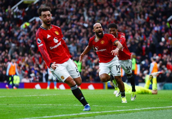 Bryan Mbeumo of Manchester United, ManU celebrates scoring the opening goal Manchester United v Manchester City, Premier League, Football, Old Trafford, Manchester, UK - 17 Jan 2026Manchester Old Trafford United Kingdom EDITORIAL USE ONLY No use with unauthorised audio, video, data, fixture lists, club league logos or live services. Online in-match use limited to 120 images, no video emulation. No use in betting, games or single club league player publications.  Copyright: xMattxWest Shutterstockx 16347907aw