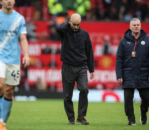 Manchester United, ManU v Manchester City, Premier League, Old Trafford, Manchester. Times Photographer Bradley Ormesher. 17.1.2026. Manchester United v Manchester City, Premier League, Old Trafford, Manchester. Times Photographer Bradley Ormesher. Pep Guardiola.  Copyright: xBradleyxOrmesherx NINTCHDBPICT001052134100