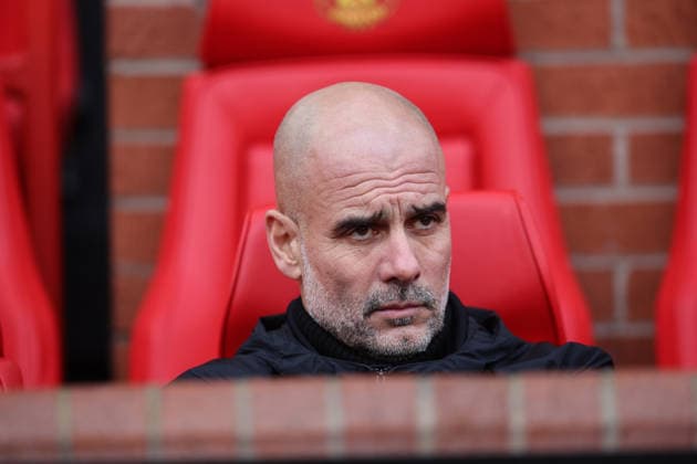 Manchester United, ManU v Manchester City, Premier League, Old Trafford, Manchester. Times Photographer Bradley Ormesher. 17.1.2026. Manchester United v Manchester City, Premier League, Old Trafford, Manchester. Times Photographer Bradley Ormesher. Pep Guardiola.  Copyright: xBradleyxOrmesherx NINTCHDBPICT001052134395