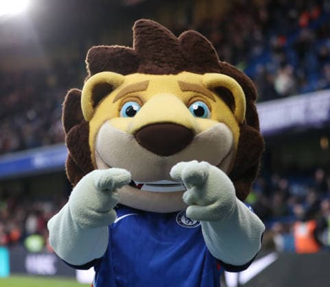 17th January 2026; Stamford Bridge, Chelsea, London, England: Premier League Football, Chelsea versus Brentford; Chelsea mascot Stamford the Lion greeting fans during half time  KatiexChan