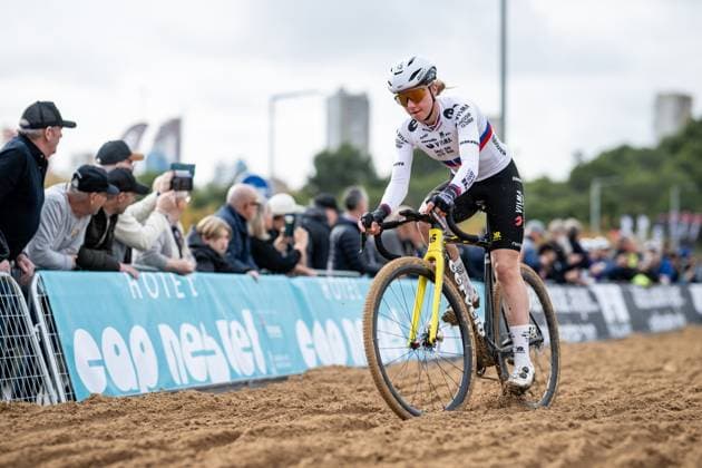 Czech Kristyna Zemanova pictured in action during a training session before the cyclocross cycling event in Benidorm, Spain, Saturday 17 January 2026, stage 10 12 in the UCI World Cup competition. DAVIDxPINTENS  x156622706x