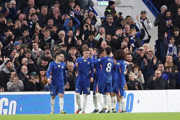17th January 2026; Stamford Bridge, Chelsea, London, England: Premier League Football, Chelsea versus Brentford; Cole Palmer of Chelsea celebrates his goal from a penalty kick in the 76th minute for 2-0  KatiexChan