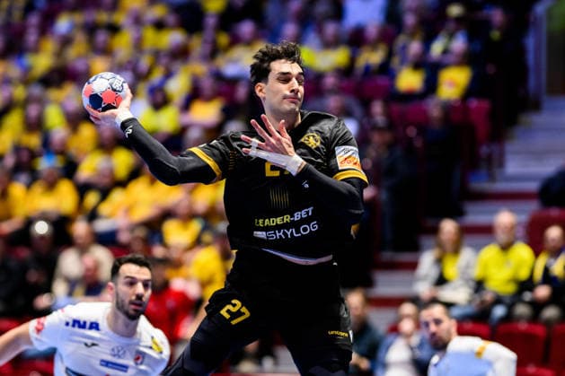 260117 Nikoloz Kalandadze of Georgia during the EHF European Handball Championship handball match between Croatia and Georgia on January 17, 2026 in Malmö. Photo: Mathilda Schuler BILDBYRAN kod MA MA0920 handball handboll handball handbolls-em 2026 croatia georgien ehf european handball championship georgia bbeng grappa33 Copyright: MATHILDAxSCHULER BB260117MA044