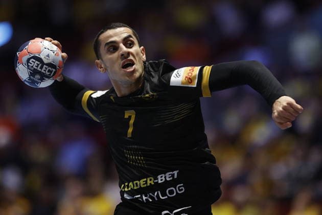 MALMÖ, SVERIGE 20260117 Georgia s Khazein Rustamov in action during the 2026 EHF European Men s Handball Championship (the EHF Euro 2026) match between Croatia and Georgia, at Malmo Arena in Malmo, Sweden, on January 17, 2026. MALMÖ SVERIGE x10600x