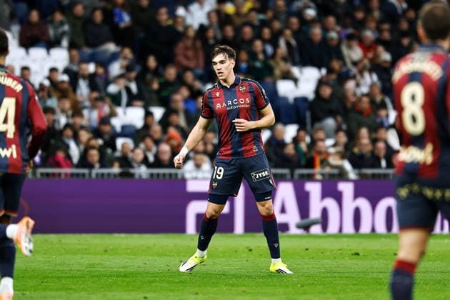 Carlos Espi (Levante), JANUARY 17, 2026 - Football Soccer : Spanish LaLiga EA Sports match between Real Madrid CF - Levante UD at the Estadio Santiago Bernabeu in Madrid, Spain. Noxthirdxpartyxsales  aflo_316419037