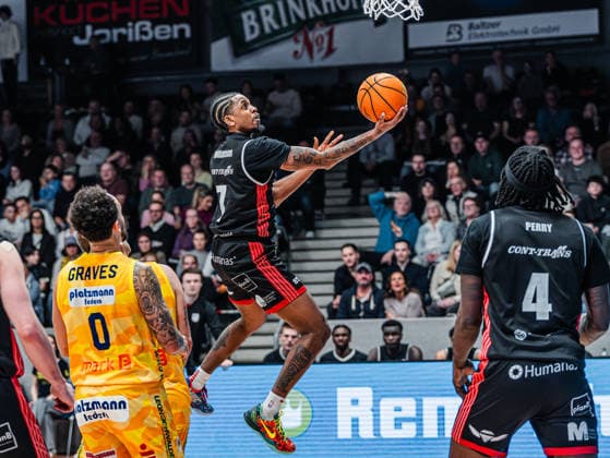 Davien Latrell Williamson (SBB Baskets, 07) im Dunk Phoenix Hagen vs. SBB Baskets Wolmirstedt, Basketball, BARMER 2. Basketball Bundesliga, 18. Spieltag, Saison 2025 2026, 17.01.2026 Phoenix Hagen vs. SBB Baskets Wolmirstedt, Basketball, BARMER 2. Basketball Bundesliga, 18. Spieltag, Saison 2025 2026, 17.01.2026 Hagen Copyright: xEibner-Pressefoto DamianxKruczynx EP_DKI