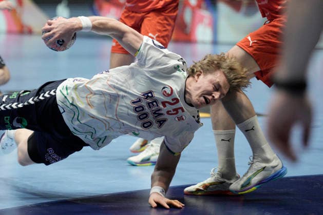 European Handball Championship, Czech Republic Norway Baerum 20260117 Norways Martin Hovde during the European Championship handball match between the Czech Republic and Norway in Unity arena Photo Stian Lysberg Solum NTB Baerum Norway EDITORIAL USE ONLY RESTRICTED USE FOR BETTING COMPANIES  Copyright: xStianxLysbergxSolumx xNTBx