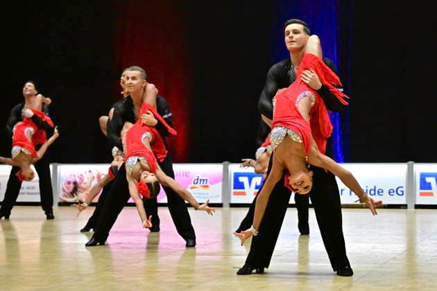 GER; Tanzen, 1. Bundesliga der Lateinformationen 17.01.2025, GER; Tanzen, 1. Bundesliga der Lateinformationen,, Vorrunde, im Bild Gruen-Gold Bremen A-Team mit dem Thema Last Dance