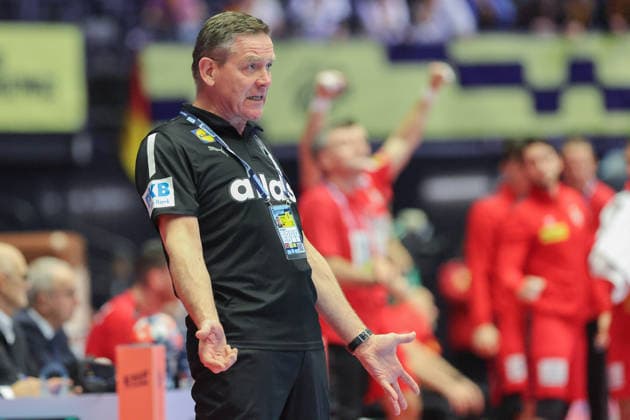 Serbien - Deutschland, EHF Handball EM 2026 Trainer Alfred Gislason (Deutschland). Handball EHF Europameisterschaft, Länderspiel zwischen Serbien und Deutschland am 17. Januar 2026 in Herning (Dänemark)., Herning Dänemark Jyske Bank Boxen