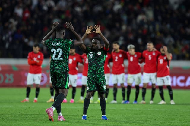 TotalEnergies CAF AFACON Morocco 2025 - Egypte - Nigeria -Mohammed V Stadium- Casablanca - Morocco Nigerian players celebrate after winning third place on penalties during the Africa Cup of Nations (CAN) 2025 3rd Place match between Nigeria and Egypt at the Mohammed V Stadium in Casablanca on January 17, 2026. Copyright: xloulidiphotox