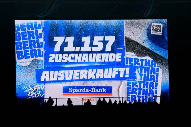 DEU, DFL, 2. FBL, Hertha BSC vs. Schalke 04, 17.01.2026, Berliner Olympiastadion, Berlin, DEU, DFL, 2. FBL, Hertha BSC vs. Schalke 04, im Bild Zuschaueranzahl DFL - regulations prohibit any use of Photographs as image sequences and or quasi-video