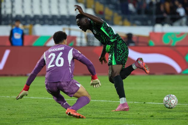 TotalEnergies CAF AFACON Morocco 2025 - Egypte - Nigeria -Mohammed V Stadium- Casablanca - Morocco Akor Jerome Adams (22) in action with Mostafa Ahmed Shoubir (26) during Africa Cup of Nations (CAN) 2025 3rd Place match between Nigeria and Egypt at the Mohammed V Stadium in Casablanca on January 17, 2026. Copyright: xloulidiphotox