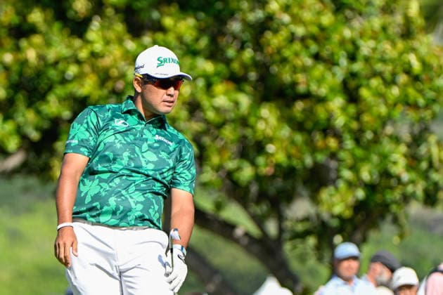 HONOLULU, HI - JANUARY 17: Hideki Matsuyama (JPN) watches his tee shot on 11 during the third round of the Sony Open on January 17, 2026, at Waialae Country Club, Honolulu, Hawaii. (Photo by Ken Murray Icon Sportswire) GOLF: JAN 17 PGA, Golf Herren Sony Open in Hawaii EDITORIAL USE ONLY Icon2601170283