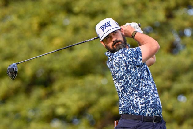 HONOLULU, HI - JANUARY 17: Chad Ramey (USA) watches his tee shot on 2 during the third round of the Sony Open on January 17, 2026, at Waialae Country Club, Honolulu, Hawaii. (Photo by Ken Murray Icon Sportswire) GOLF: JAN 17 PGA, Golf Herren Sony Open in Hawaii EDITORIAL USE ONLY Icon2601170103