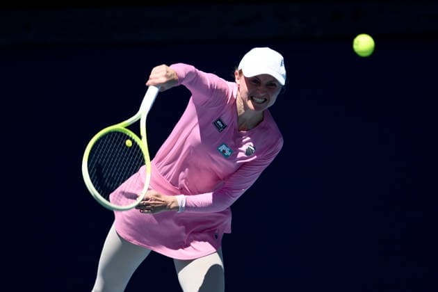 TENNIS AUSTRALIAN OPEN, Aliaksandra Sasnovich of Belarus in action during the Women™s 1st round match against Jasmine Paolini of Italy on day 1 of the 2026 Australian Open tennis tournament at Melbourne Park in Melbourne, Sunday, January 18, 2026. ( NO ARCHIVING MELBOURNE VICTORIA AUSTRALIA  Copyright: xJOELxCARRETTx 20260118187069480370