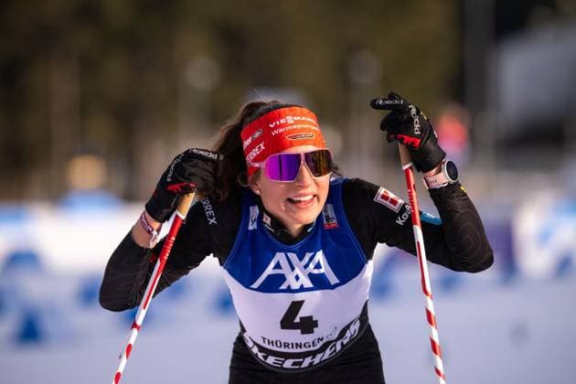 NORDISCHE KOMBINATION - WELTCUP 2026 ** NUR FÜR REDAKTIONELLE ZWECKE ** EDITORIAL USE ONLY **<p>17 01 2026-Oberhof: Weltcup 2026 - Nordische Kombination in Oberhof Nordische Kombination: Langlauf Frauen 5 km Im Foto: Nathalie Armbruster 4 (GER, SV-SZ Kniebis 1928 e.V.) ( Deutschland Thueringen Oberhof Copyright: SaschaxFromm *** NORDIC COMBINATION WORLD CUP 2026 FOR EDITORIAL PURPOSES ONLY p 17 01 2026 Oberhof World Cup 2026 Nordic Combined in Oberhof Nordic Combined Cross Country Women 5 km In photo Nathalie Armbruster 4 GER, SV SZ Kniebis 1928 e V Germany Thueringen Oberhof Copyright SaschaxFromm Copyright: SaschaxFromm doc846i96vtq5z3bjnm1scs ,EDITORIAL USE ONLY