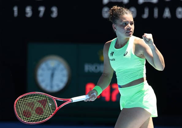 January 18, 2026, Melbourne, Victoria, Australia: JASMINE PAOLINI of Italy during the match against A. Sasnovich in the first round of Australian Open, Melbourne, Australia. Paollini won 6:1, 6:2 Melbourne Australia - ZUMAc278 20260118_zsp_c278_024 Copyright: xMarcinxCholewinskix