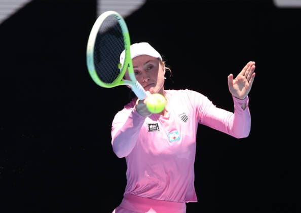 January 18, 2026, Melbourne, Victoria, Australia: ALIAKSANDRA SASNOVICH during the match against J. Paolini of Italy in the first round of Australian Open, Melbourne, Australia. Sasnovich lost 1:6, 2:6 Melbourne Australia - ZUMAc278 20260118_zsp_c278_030 Copyright: xMarcinxCholewinskix