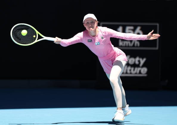 January 18, 2026, Melbourne, Victoria, Australia: ALIAKSANDRA SASNOVICH during the match against J. Paolini of Italy in the first round of Australian Open, Melbourne, Australia. Sasnovich lost 1:6, 2:6 Melbourne Australia - ZUMAc278 20260118_zsp_c278_031 Copyright: xMarcinxCholewinskix
