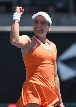 TENNIS AUSTRALIAN OPEN, Elena-Gabriela Ruse of Romania celebrates winning the Women™s 1st round match against Dayana Yastremska of Ukraine on day 1 of the 2026 Australian Open tennis tournament at Melbourne Park in Melbourne, Wednesday, January 14, 2026. ( NO ARCHIVING MELBOURNE VICTORIA AUSTRALIA  Copyright: xLUKASxCOCHx 20260118130916048504