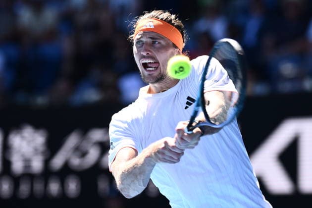 TENNIS AUSTRALIAN OPEN, Alexander Zverev of Germany returns during the Men™s 1st round match against Gabriel Diallo of Canada on day 1 of the 2026 Australian Open tennis tournament at Melbourne Park in Melbourne, Sunday, January 18, 2026. ( NO ARCHIVING MELBOURNE VICTORIA AUSTRALIA  Copyright: xJOELxCARRETTx 20260118142861059409